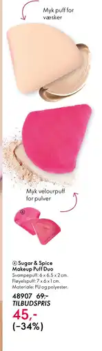 Oriflame Sugar & Spice Makeup Puff Duo tilbud