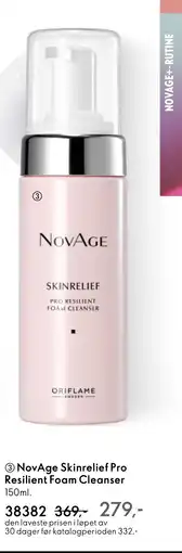 Oriflame NovAge Skinrelief Pro Resilient Foam Cleanser tilbud