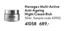 Oriflame Novage+ Multi-Active Anti-Ageing Night Cream Rich tilbud