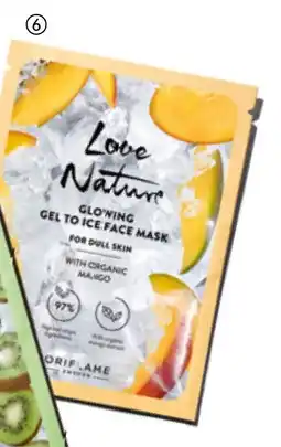 Oriflame Love Nature Glowing Gel to Ice Face Mask with Organic Mango tilbud