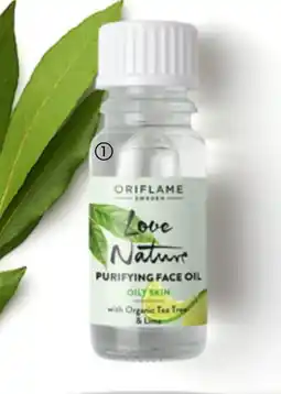 Oriflame Love Nature Purifying Face Oil with Organic Tea Tree & Lime tilbud