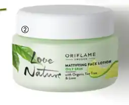 Oriflame Love Nature Mattifying Face Lotion with Organic Tea Tree & Lime tilbud