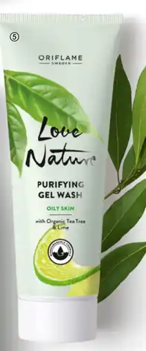 Oriflame Love Nature Purifying Gel Wash with Organic Tea Tree & Lime tilbud