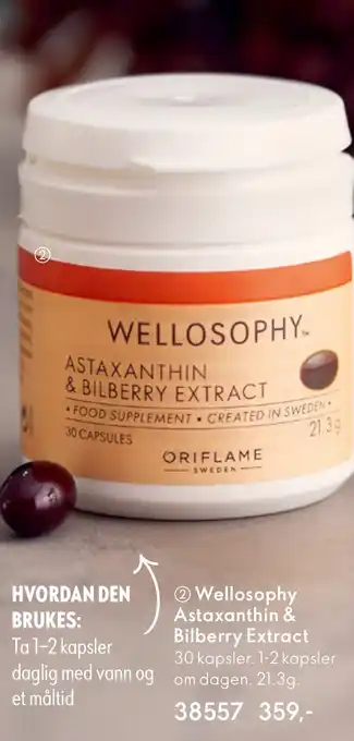 Oriflame Wellosophy Astaxanthin & Bilberry Extract tilbud