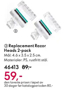 Oriflame Replacement Razor Heads 2-pack tilbud