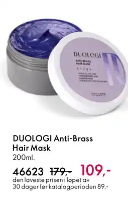 Oriflame DUOLOGI Anti-Brass Hair Mask tilbud