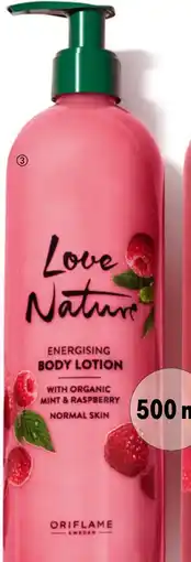 Oriflame Love Nature Energising Body Lotion with Organic Mint & Raspberry tilbud