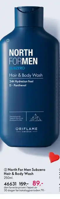 Oriflame North For Men Subzero Hair & Body Wash tilbud