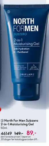 Oriflame North For Men Subzero 2-in-1 Moisturising Gel tilbud