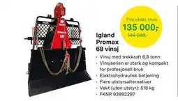 Felleskjøpet Igland Promax 68 vinsj tilbud