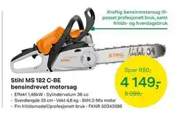 Felleskjøpet Stihl MS 182 C-BE bensindrevet motorsag tilbud