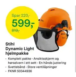 Felleskjøpet Stihl Dynamic Light hjelmpakke tilbud