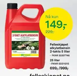 Felleskjøpet Felleskjøpet alkylatbensin 2-takts 5 liter tilbud