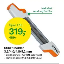 Felleskjøpet Stihl filholder 3,2/4,0/4,8/5,2 mm tilbud
