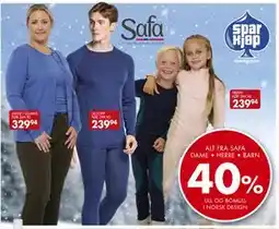Sparkjøp ALT FRA SAFA DAME • HERRE • BARN tilbud