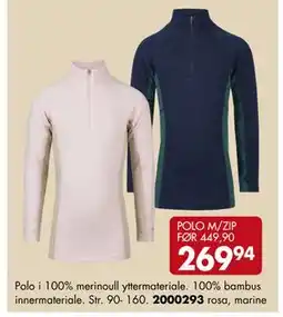 Sparkjøp POLO M/ZIP tilbud