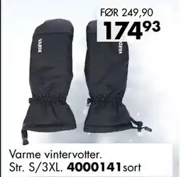 Sparkjøp Varme vintervotter. Str. S/3XL tilbud
