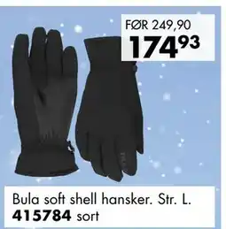 Sparkjøp Bula soft shell hansker. Str. L tilbud