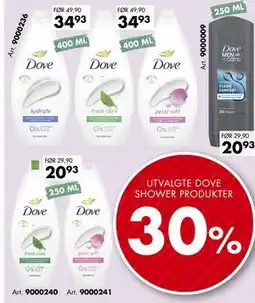 Sparkjøp UTVALGTE DOVE SHOWER PRODUKTER tilbud