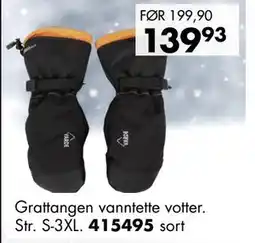 Sparkjøp Grattangen vanntette votter. Str. S-3XL tilbud