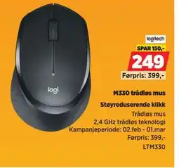 POWER M330 trådløs mus tilbud