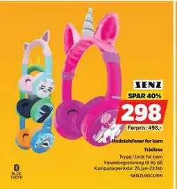 POWER Hodetelefoner for barn tilbud