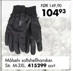 Sparkjøp Målselv softshellhansker. Str. M-3XL tilbud