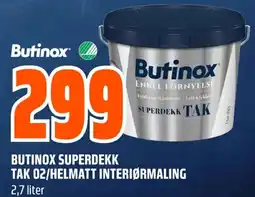Coop Obs Butinox superdekk tak 02/helmatt interiørmaling tilbud