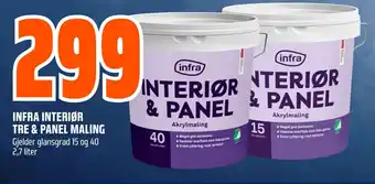 Infra interiør tre & panel maling