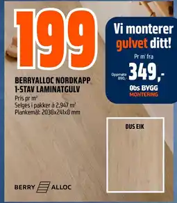 Coop Obs Berryalloc nordkapp 1-stav laminatgulv tilbud