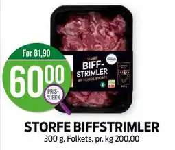 Kiwi STORFE BIFFSTRIMLER tilbud