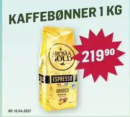 Holdbart Kaffebønner 1 kg tilbud
