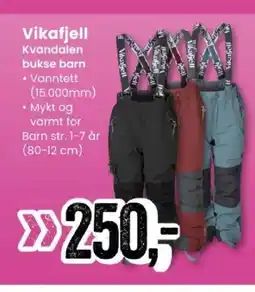 Sport Outlet Vikafjell Kvandalen bukse barn tilbud