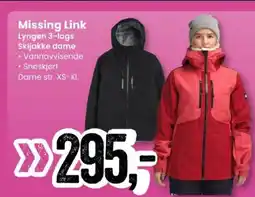 Sport Outlet Missing Link Lyngen 3-lags Skijakke dame tilbud