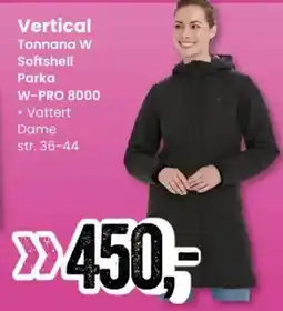 Sport Outlet Vertical Tonnana W Softshell Parka W-PRO 8000 tilbud