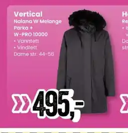 Sport Outlet Vertical Nalana W Melange Parka + W-PRO 10000 tilbud