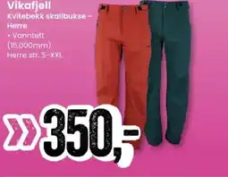 Sport Outlet Vikafjell Kvitebekk skallbukse - Herre tilbud