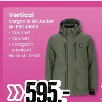 Sport Outlet Vertical Cargon M Ski Jacket W-PRO 10000 tilbud
