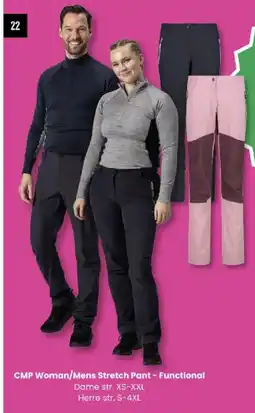 Sport Outlet CMP Woman/Mens Stretch Pant - Functional tilbud