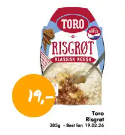 Havaristen TORO Risgrøt tilbud