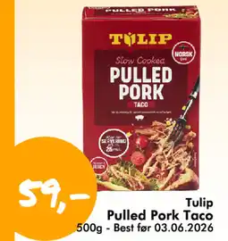 Havaristen TULIP Pulled pork taco tilbud
