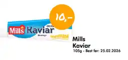Havaristen MILLS Kaviar tilbud