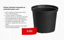 Clas Ohlson Orthex Cultivate innerpotte av resirkulert plast, svart tilbud