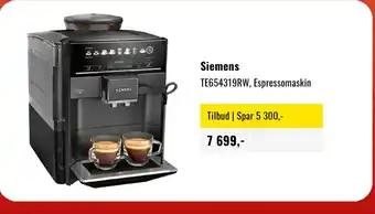 Siemens TE654319RW, Espressomaskin