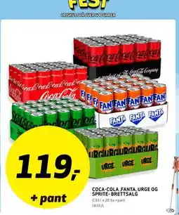 Bunnpris COCA-COLA, FANTA, URGE OG SPRITE-BRETTSALG tilbud