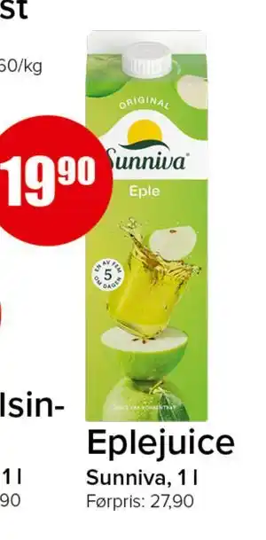 Spar Eplejuice tilbud
