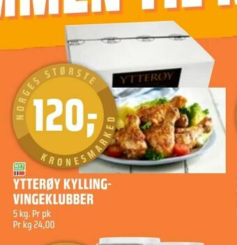 Coop Obs Ytterøy kyllingvingeklubber tilbud