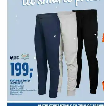 Coop Obs Northpeak økotex joggebukse tilbud