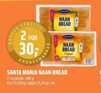 Coop Obs Santa maria naan bread tilbud