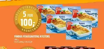 Coop Obs Findus fiskegrateng kystens tilbud
